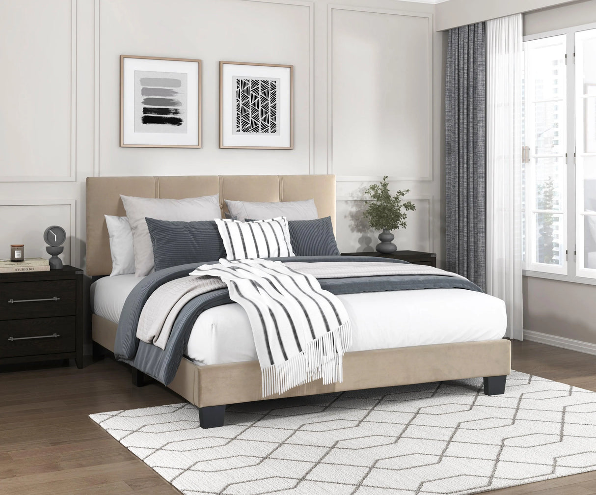 Bari Brown Full Platform Bed by Homelegance at Eve Furniture