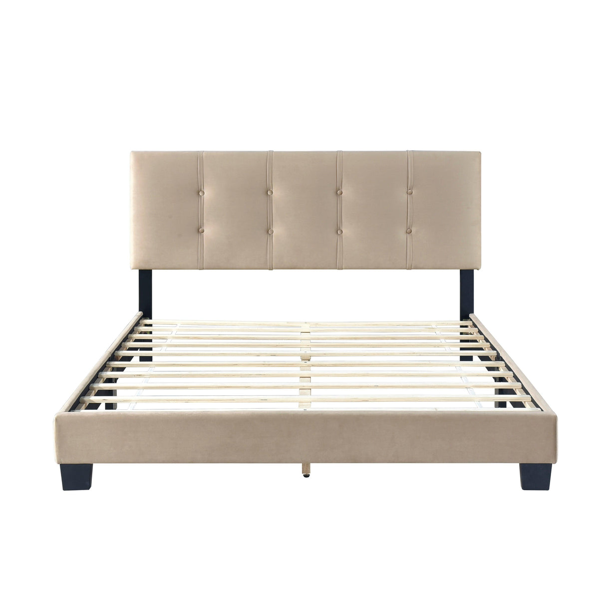 Bari Brown Queen Platform Bed by Homelegance at Eve Furniture