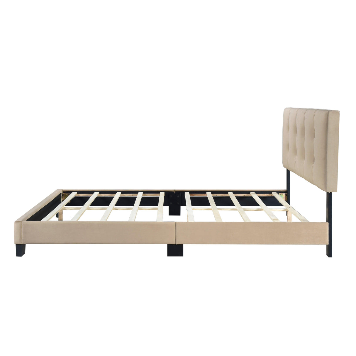 Bari Brown Queen Platform Bed by Homelegance at Eve Furniture