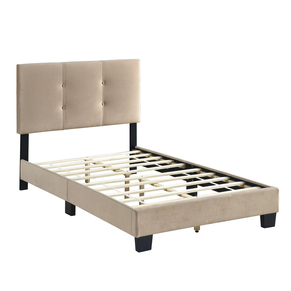 Bari Brown Twin Platform Bed by Homelegance at Eve Furniture