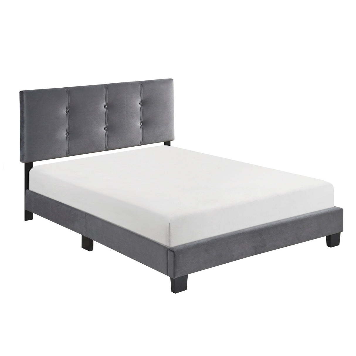 Bari Dark Gray Full Platform Bed by Homelegance at Eve Furniture