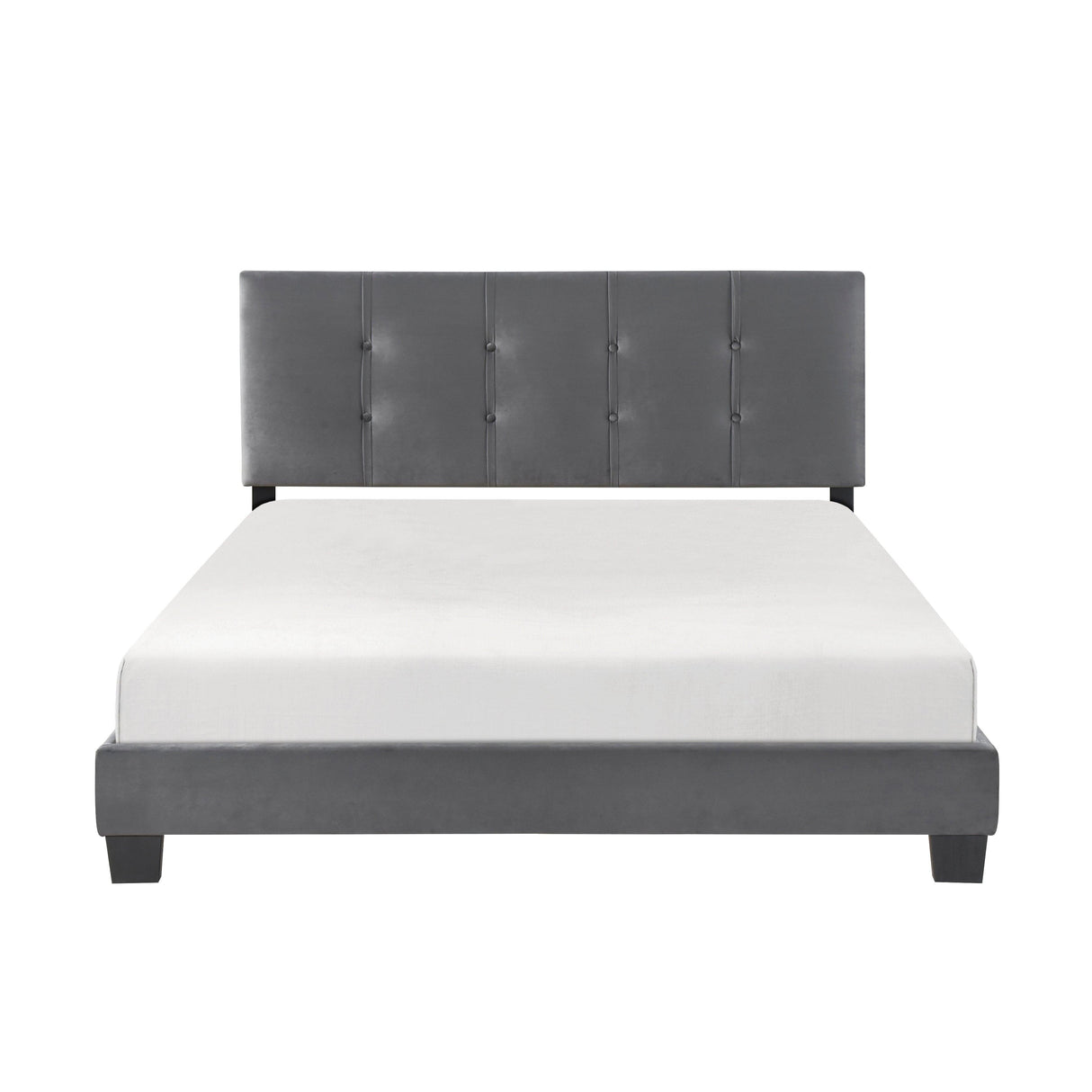 Bari Dark Gray Queen Platform Bed by Homelegance at Eve Furniture