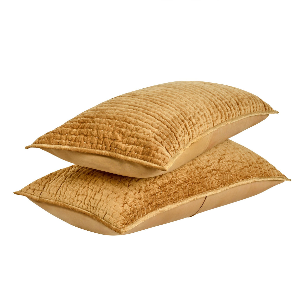 Bari Honey Gold Velvet Quilt Collection by Classic Home at Eve Furniture