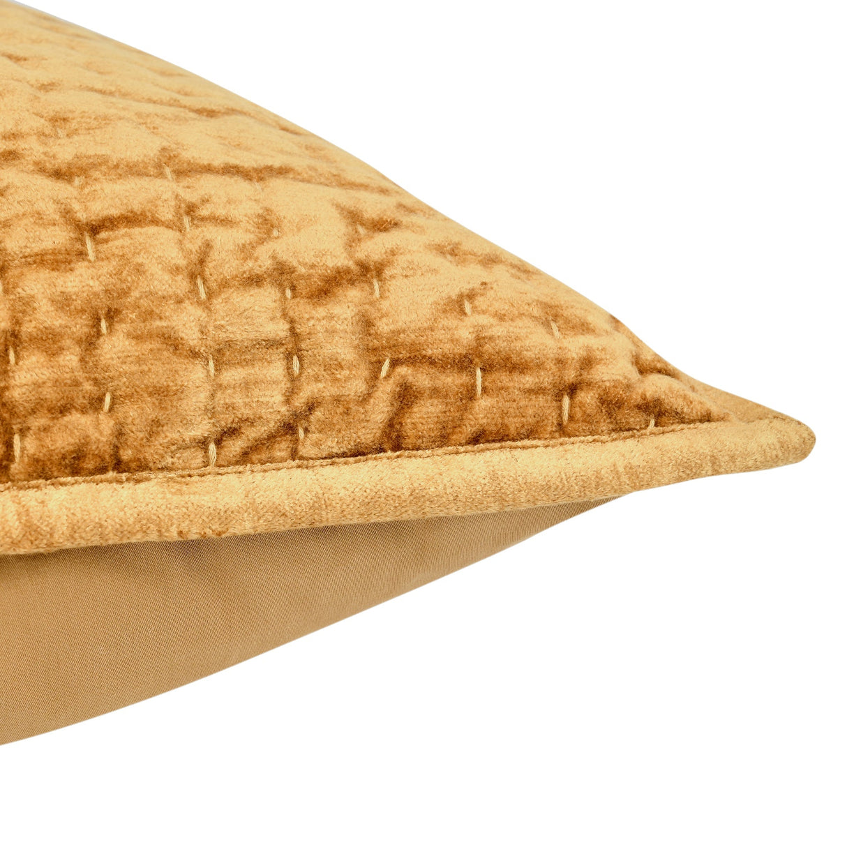 Bari Honey Gold Velvet Quilt Collection by Classic Home at Eve Furniture