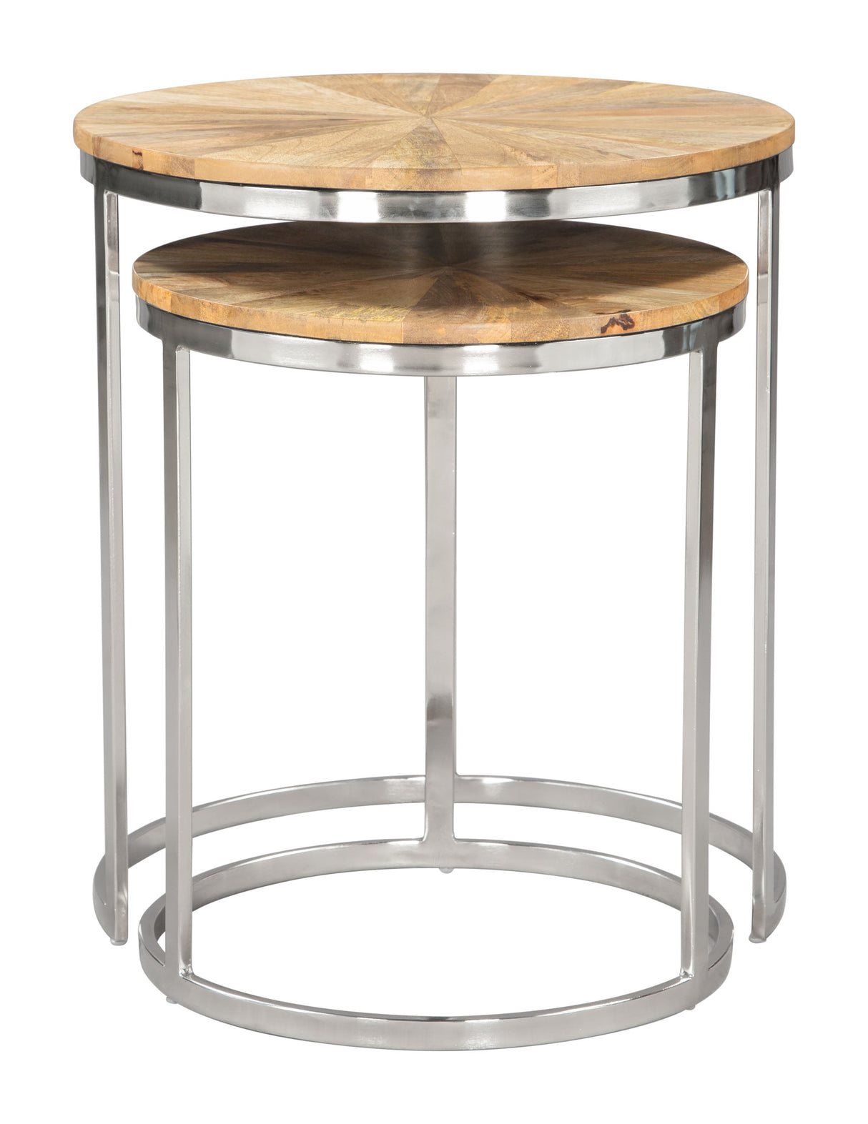 Bari Natural Nesting Table Set (2-Piece) by Zuomod at Eve Furniture