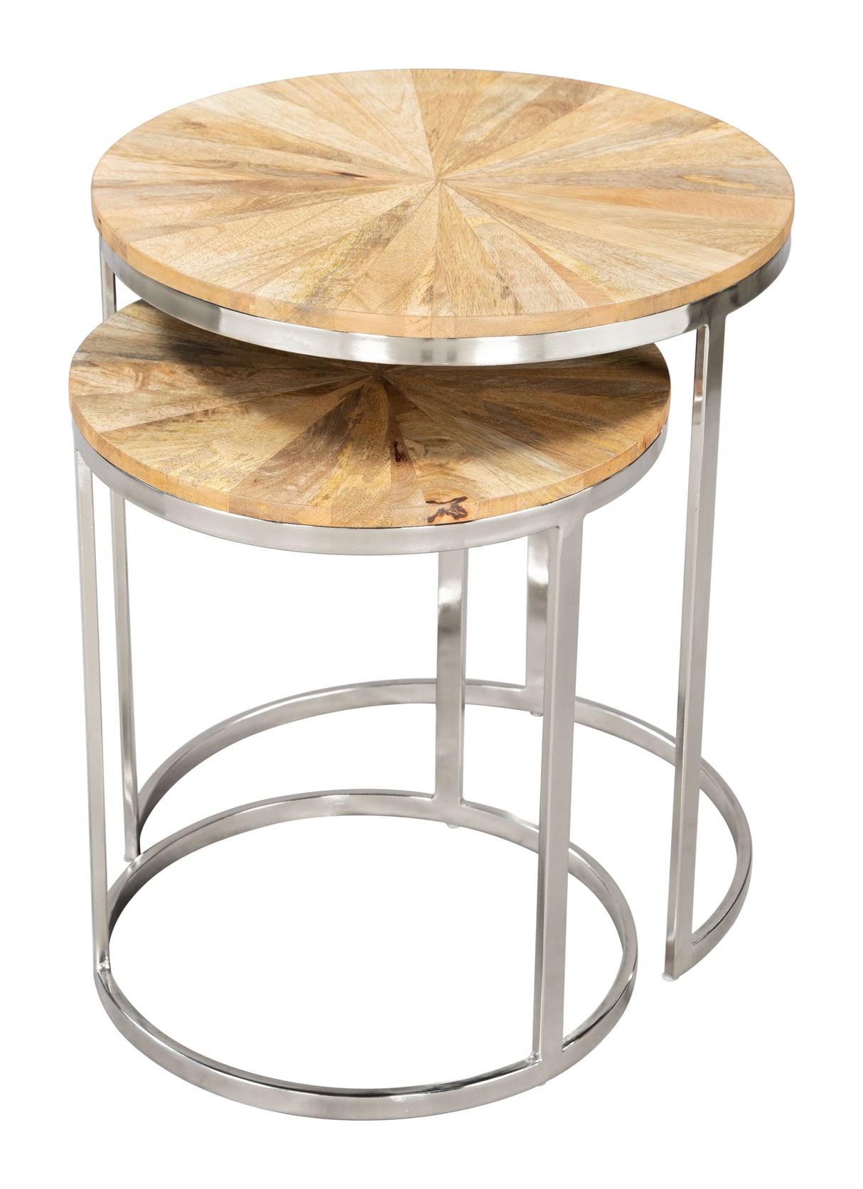 Bari Natural Nesting Table Set (2-Piece) by Zuomod at Eve Furniture