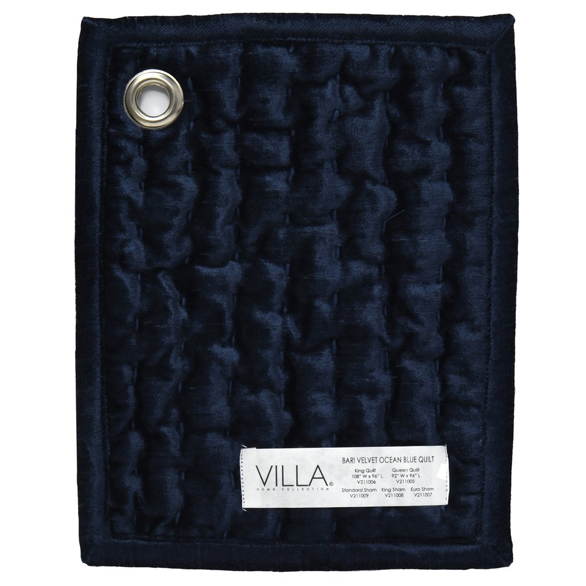 Bari Ocean Blue Velvet Quilt Collection by Classic Home at Eve Furniture