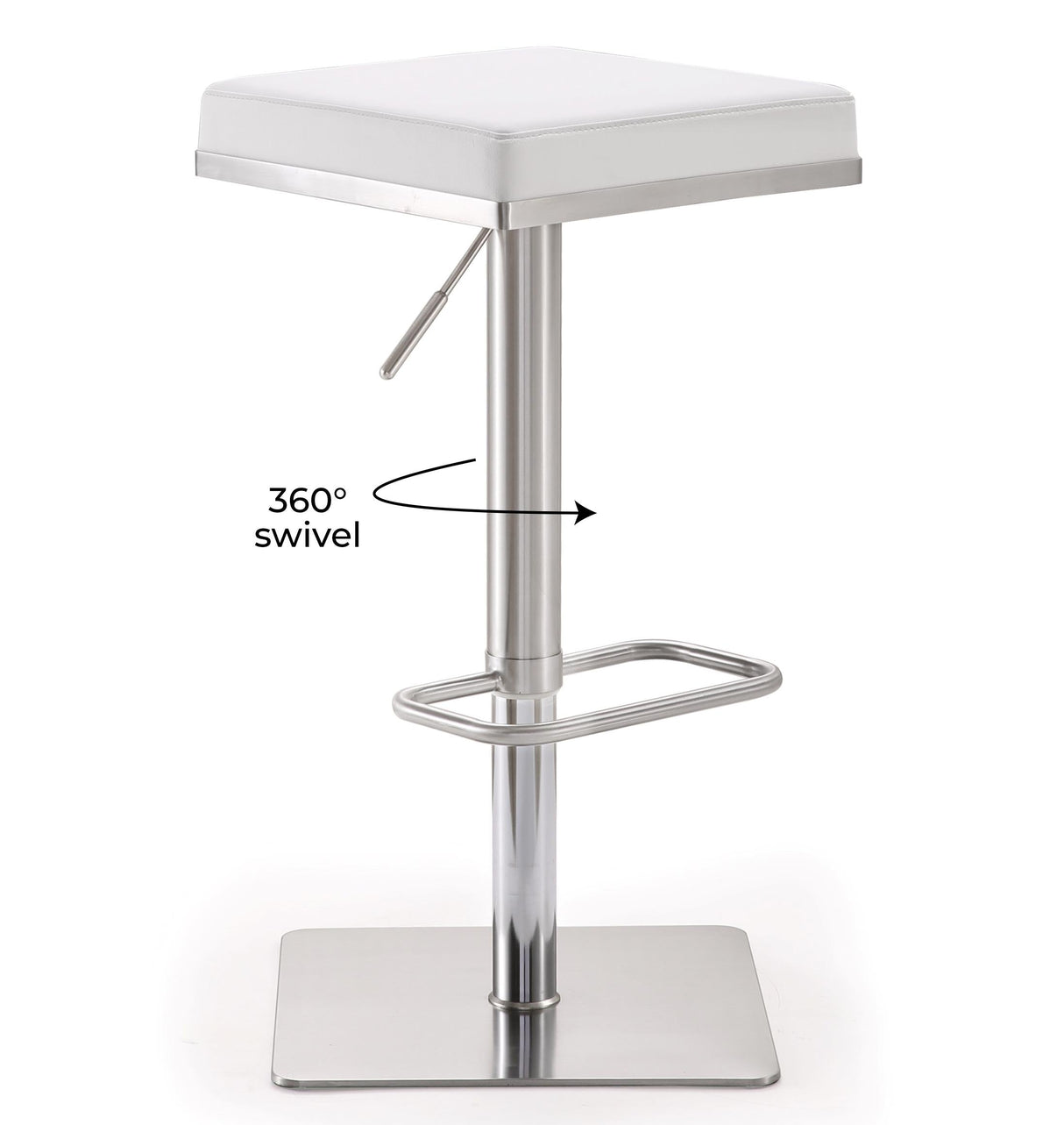 Bari Performance Vegan Leather Adjustable Stool by TOV Furniture at Eve Furniture