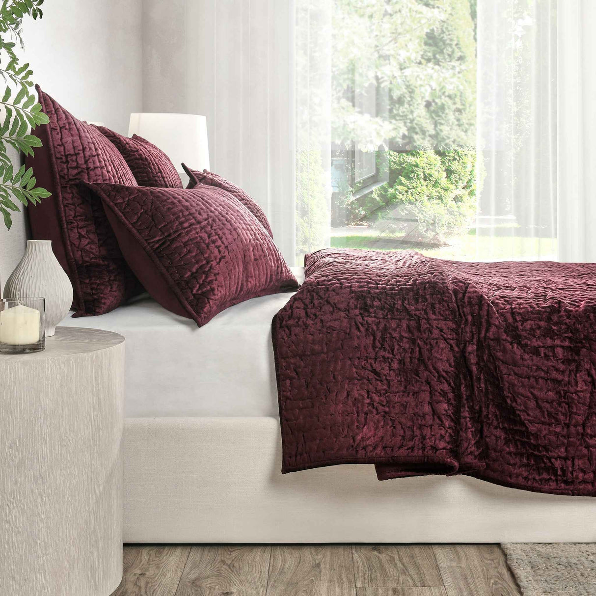 Bari Port Velvet Quilt Collection by Classic Home at Eve Furniture