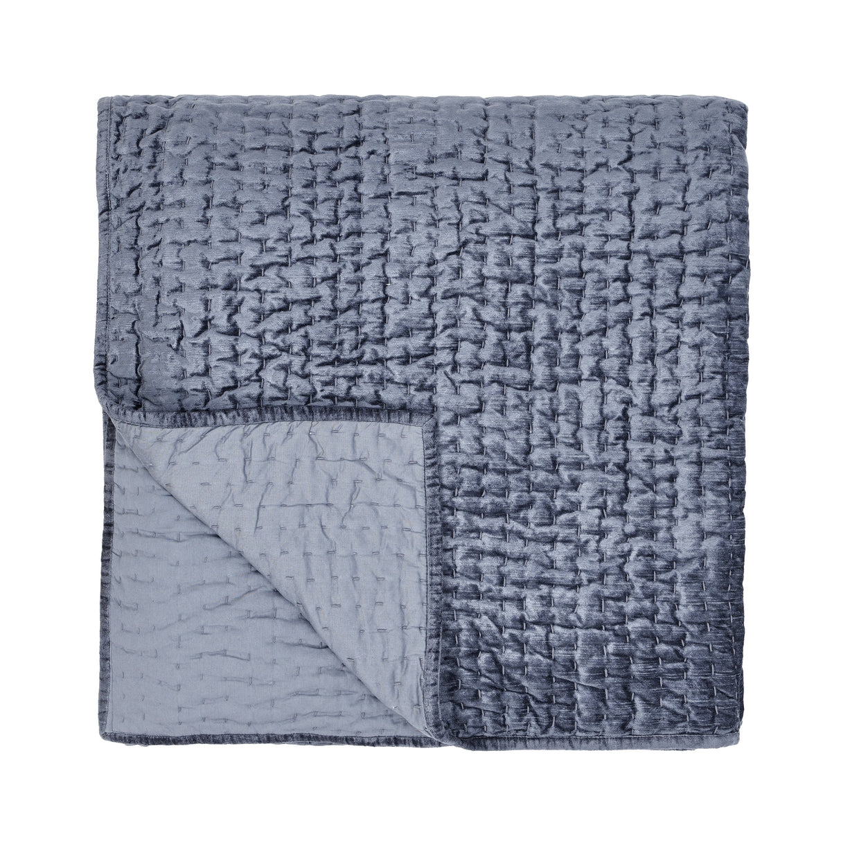 Bari Sea Fog Velvet Quilt Collection by Classic Home at Eve Furniture