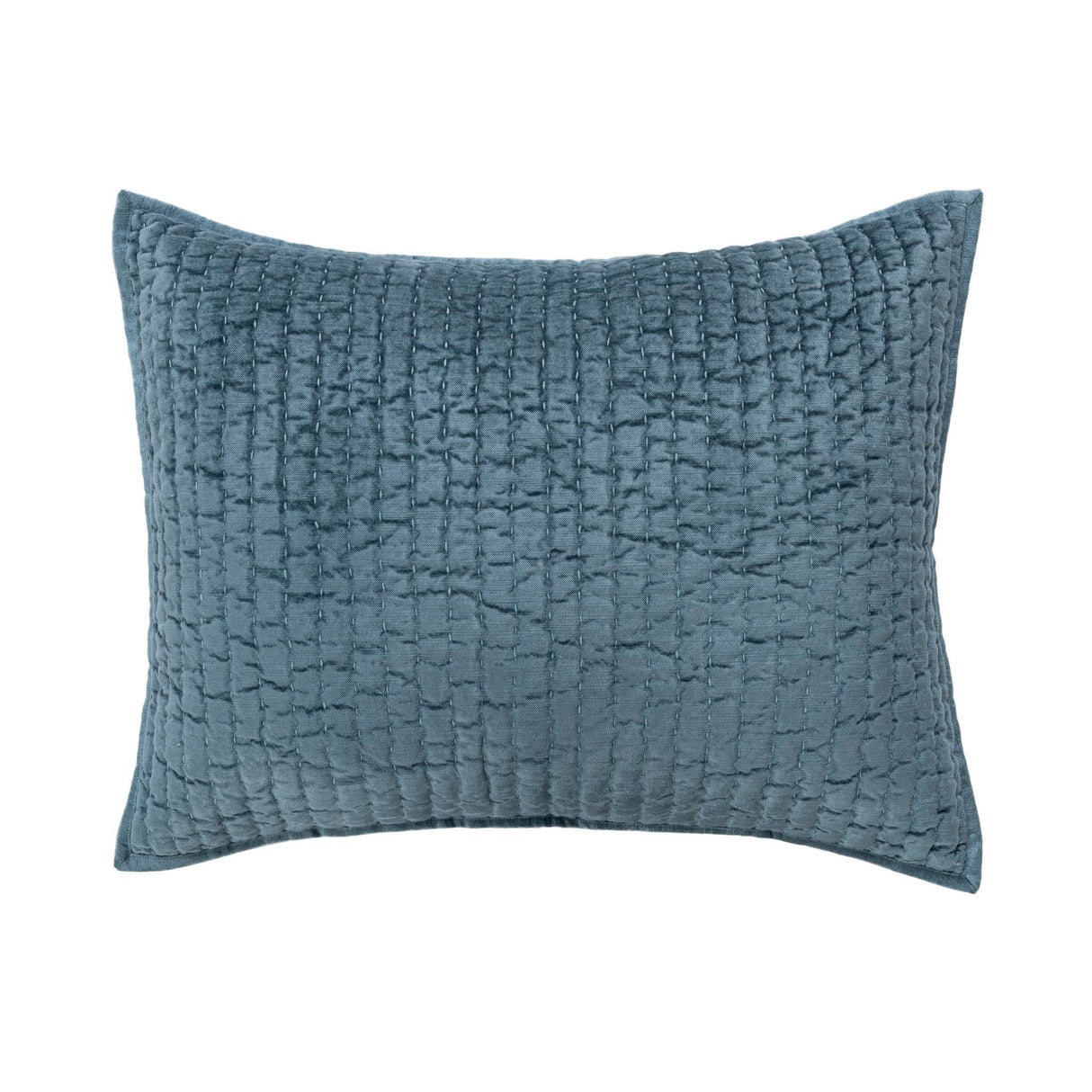 Bari Stone Blue Velvet Quilt Collection by Classic Home at Eve Furniture