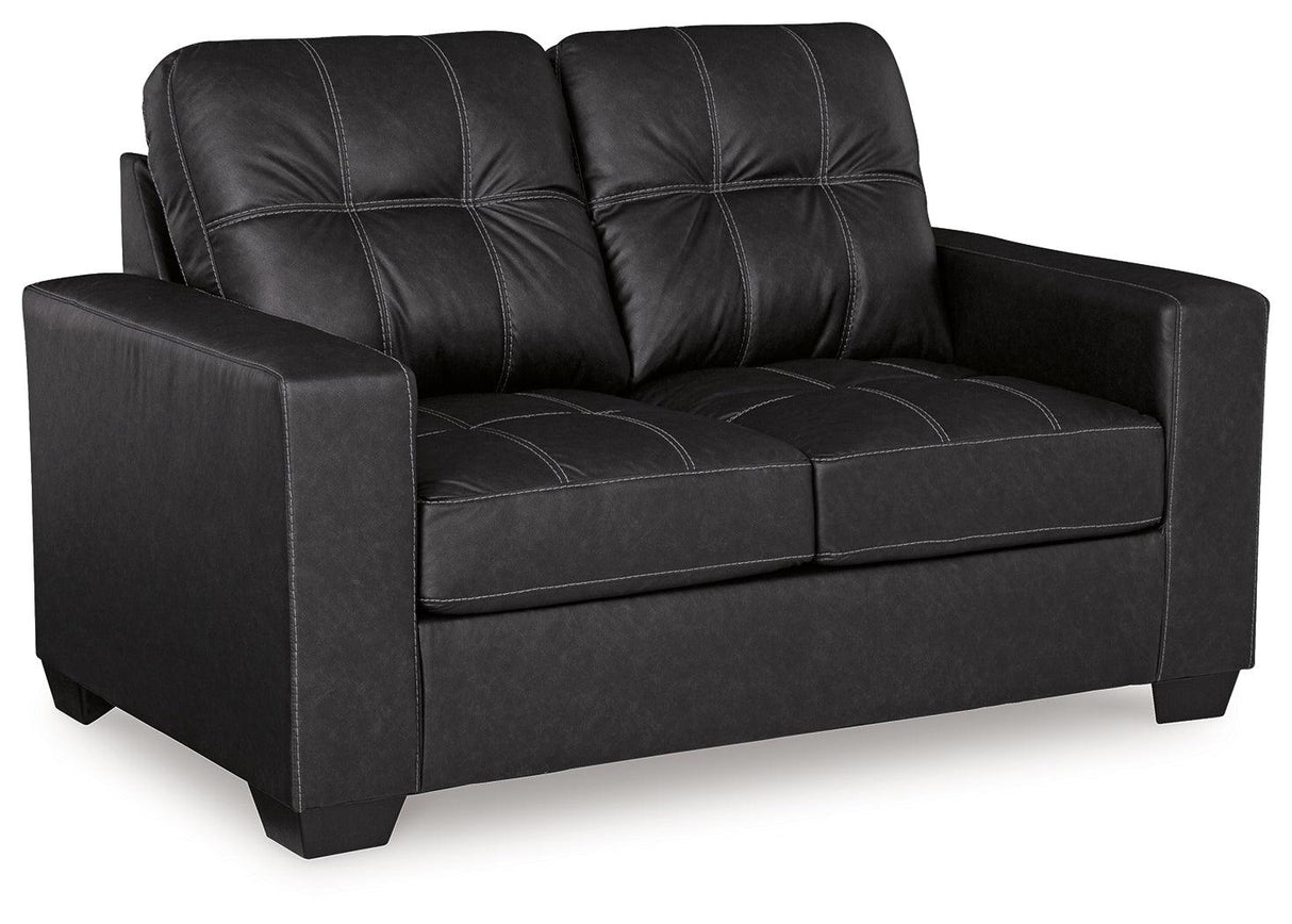 Barlin Mills Carbon Loveseat by Ashley at Eve Furniture
