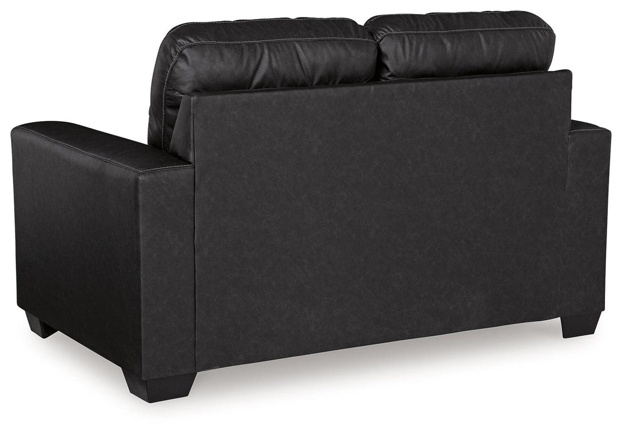 Barlin Mills Carbon Loveseat by Ashley at Eve Furniture