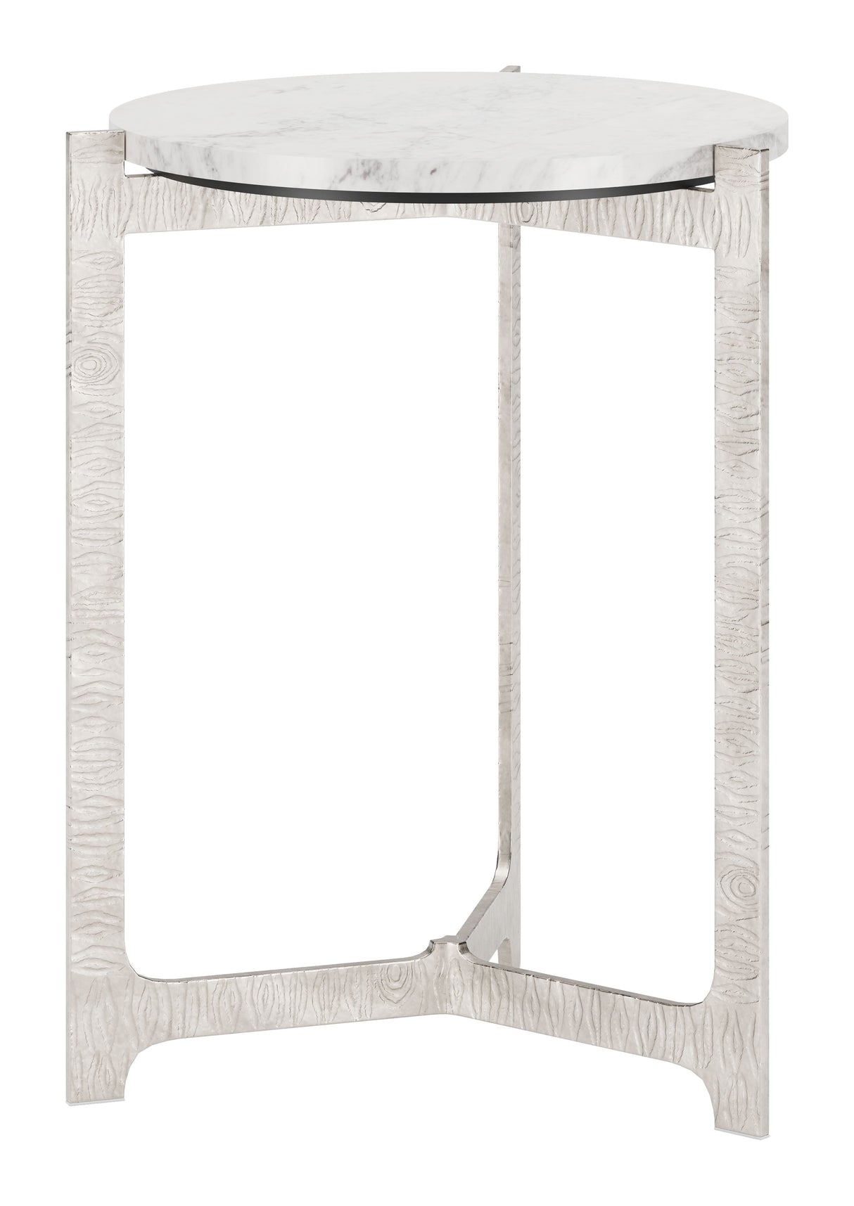 Barmas White & Silver Side Table by Zuomod at Eve Furniture