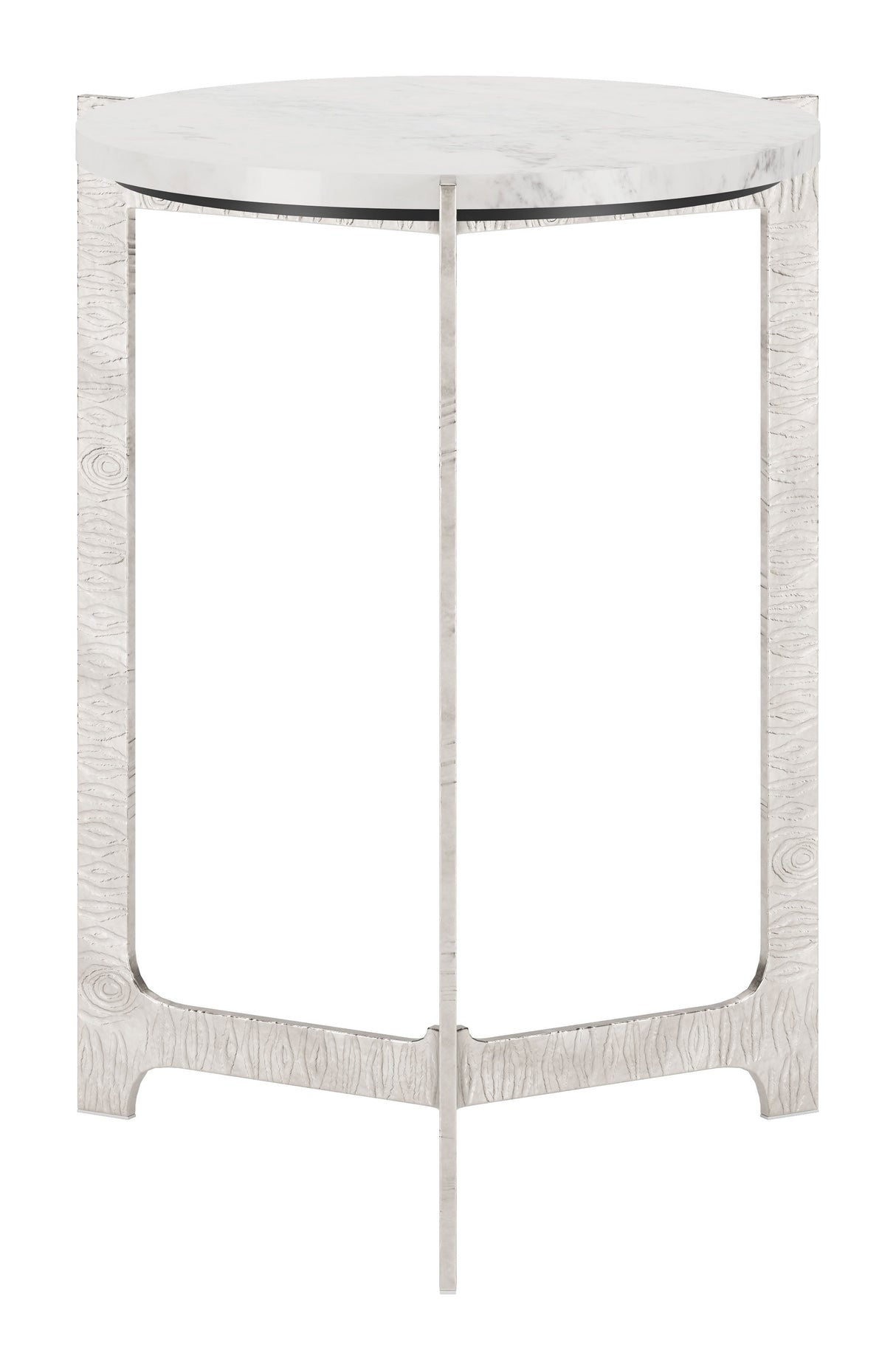Barmas White & Silver Side Table by Zuomod at Eve Furniture