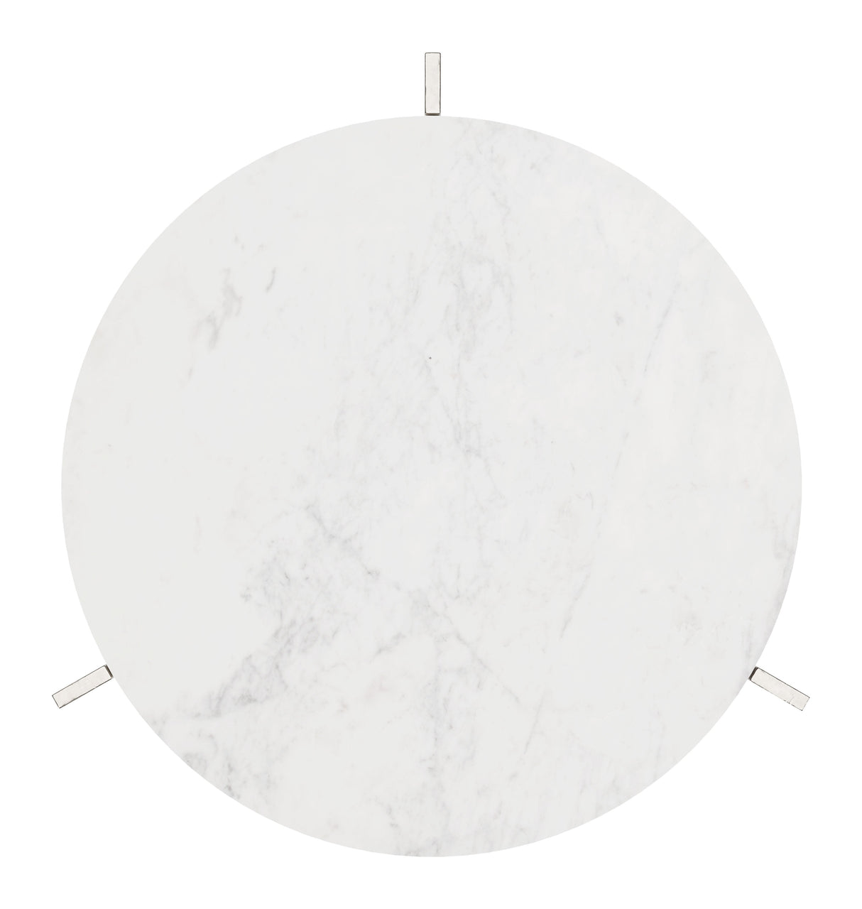Barmas White & Silver Side Table by Zuomod at Eve Furniture