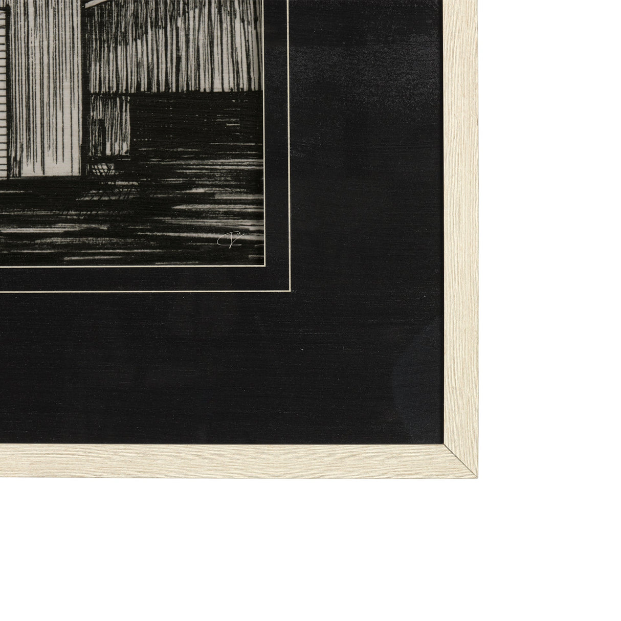 Barn Buildings I by CV a Hand Embellished Textured Framed Art Print Matted under Glass by Mercana at Eve Furniture