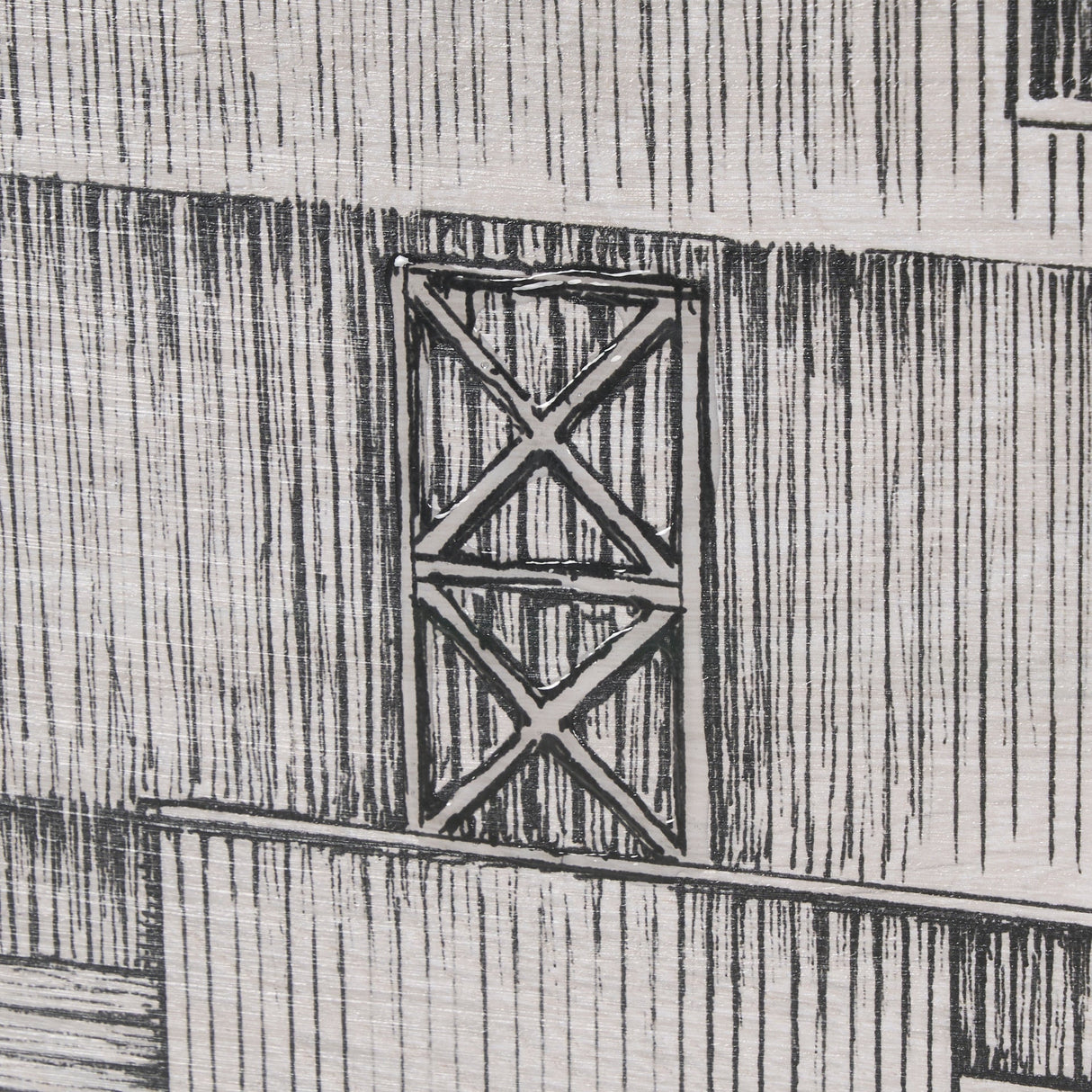 Barn Buildings II by Mercana Studio a Hand Embellished Textured Framed Art Print Matted under Glass by Mercana at Eve Furniture