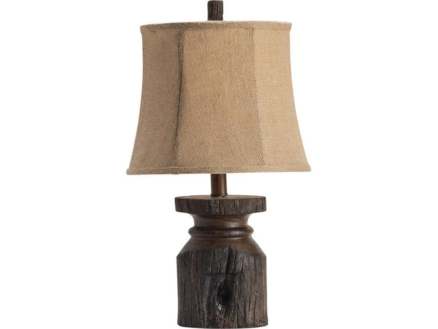 Barn Post Brown Accent Lamp (Set of 4) by Crestview at Eve Furniture
