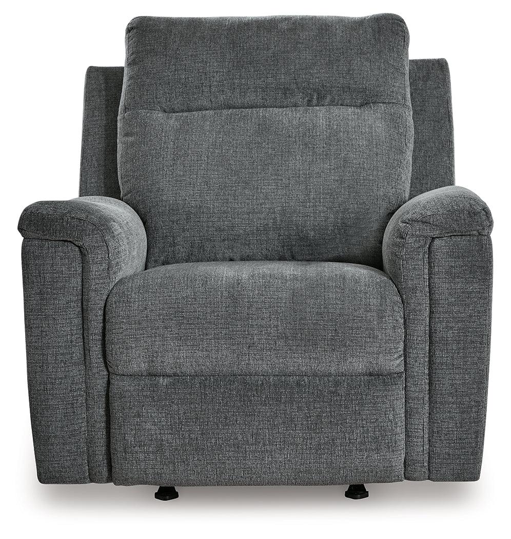 Barnsana Gravel Power Recliner by Ashley at Eve Furniture