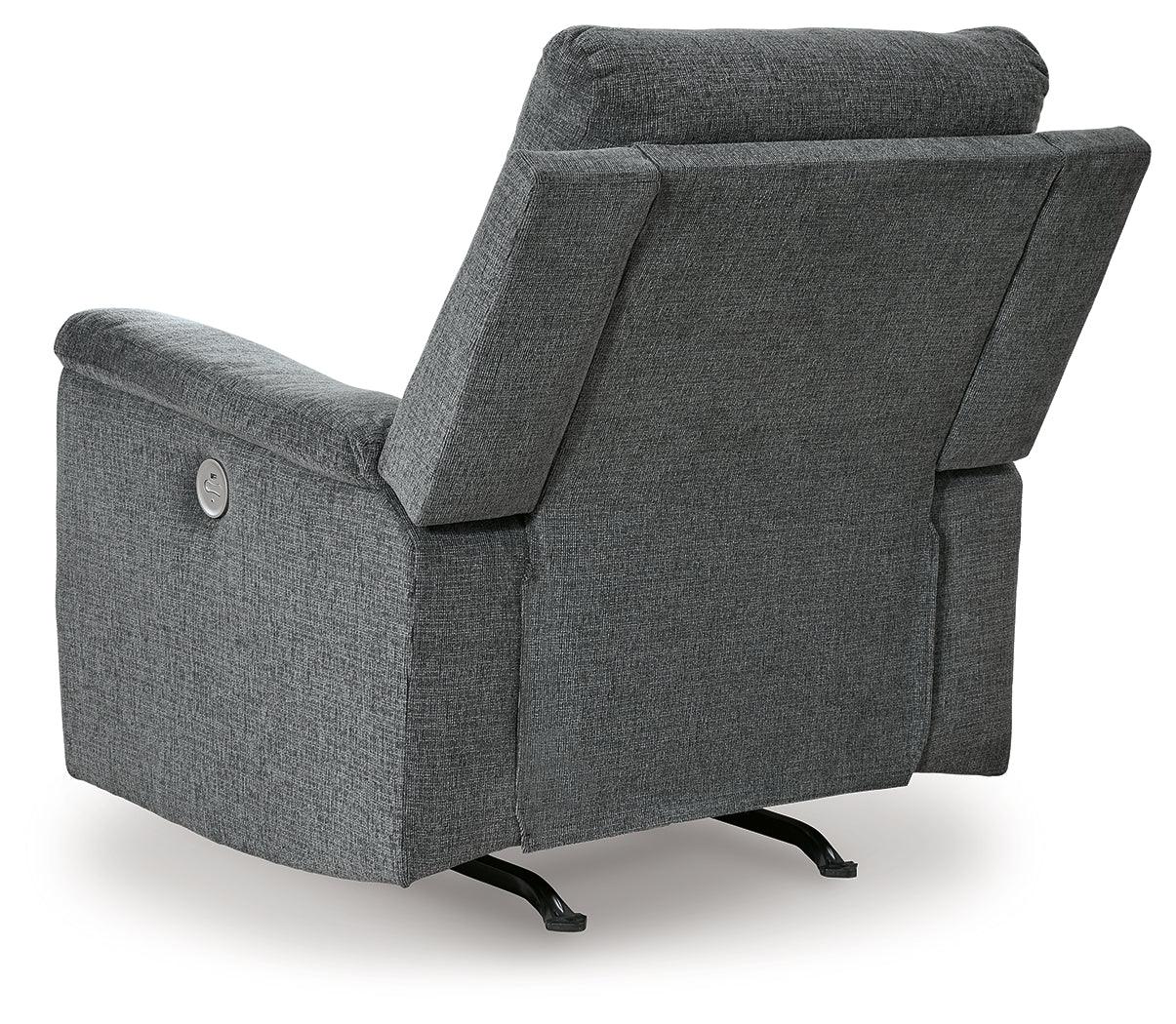 Barnsana Gravel Power Recliner by Ashley at Eve Furniture
