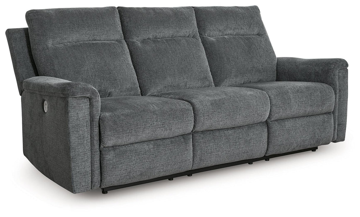 Barnsana Gravel Power Reclining Sofa by Ashley at Eve Furniture