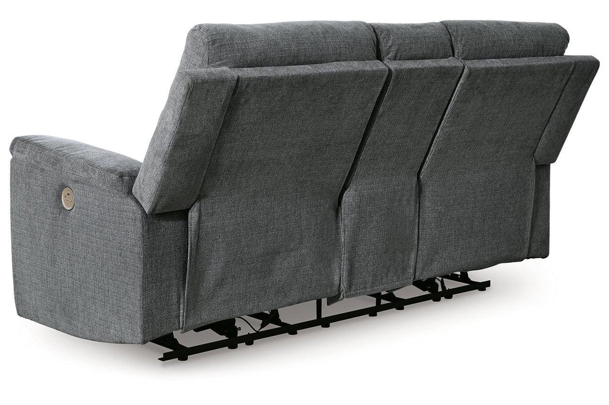 Barnsana Gravel Power Reclining Sofa, Loveseat and Recliner by Ashley at Eve Furniture