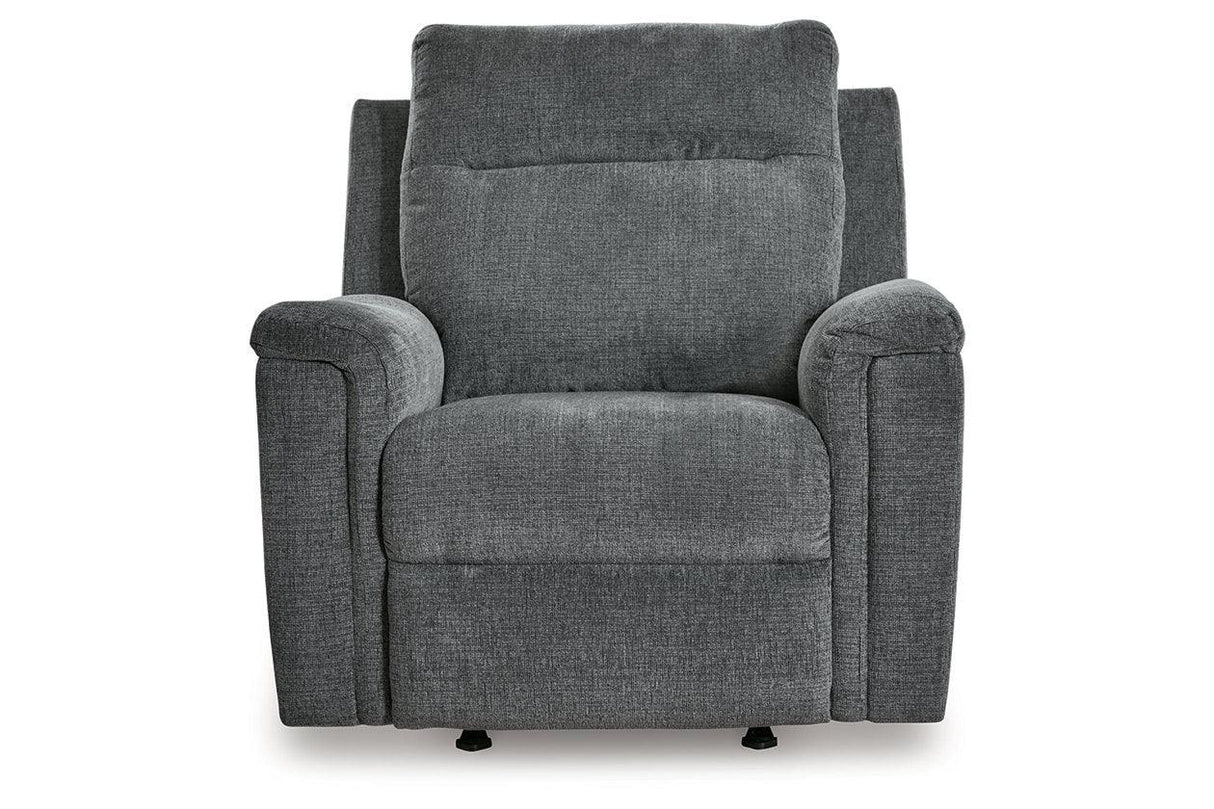 Barnsana Gravel Power Reclining Sofa, Loveseat and Recliner by Ashley at Eve Furniture