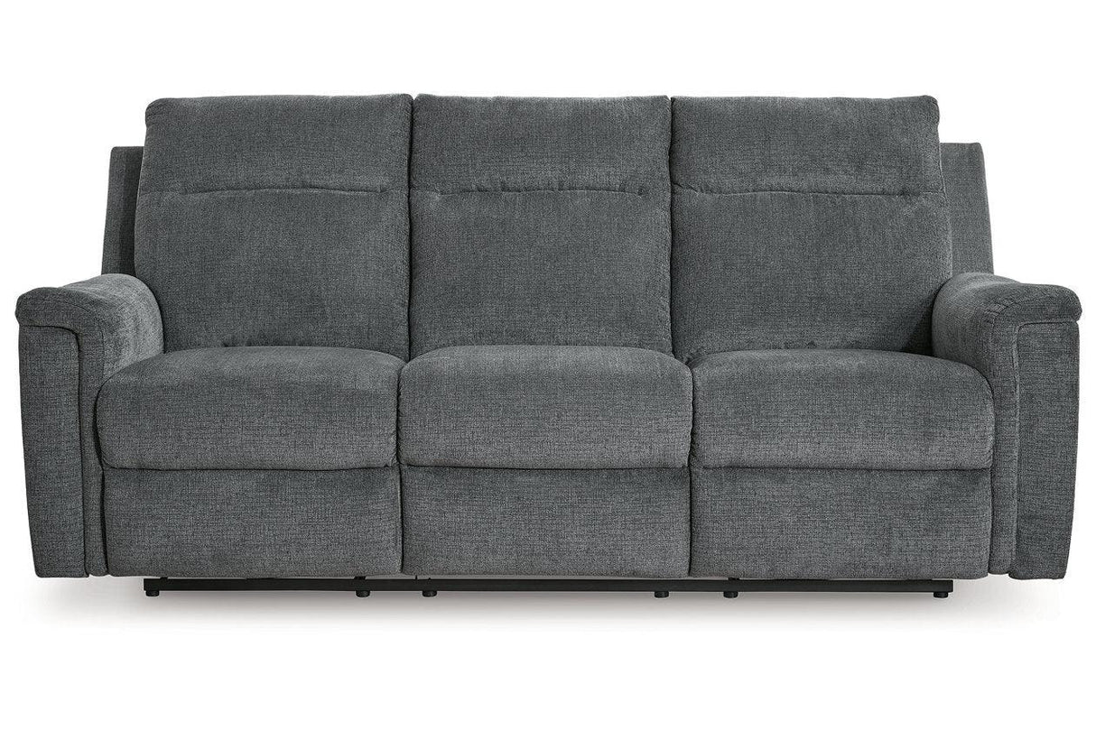 Barnsana Gravel Power Reclining Sofa, Loveseat and Recliner by Ashley at Eve Furniture