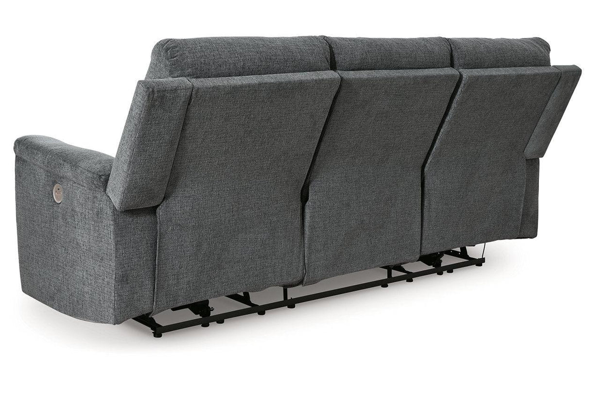 Barnsana Gravel Power Reclining Sofa, Loveseat and Recliner by Ashley at Eve Furniture