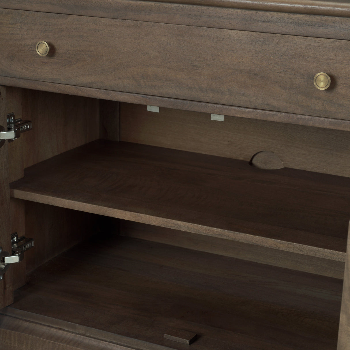 Baron Dark Brown Solid Wood w/ Antique Knobs 2-Door Accent Cabinet by Mercana at Eve Furniture