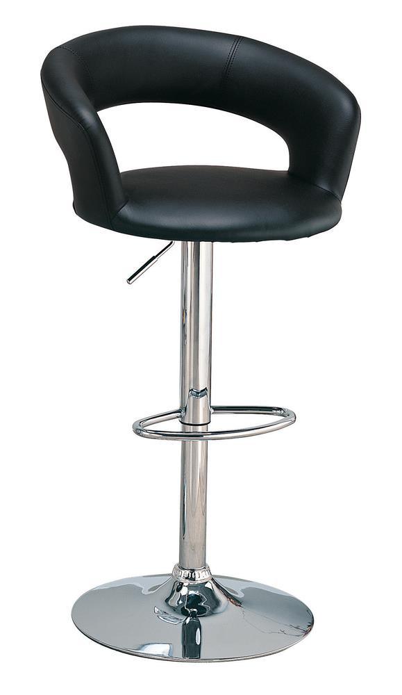 Barraza Black/Chrome 29" Adjustable Height Bar Stool by Coaster at Eve Furniture