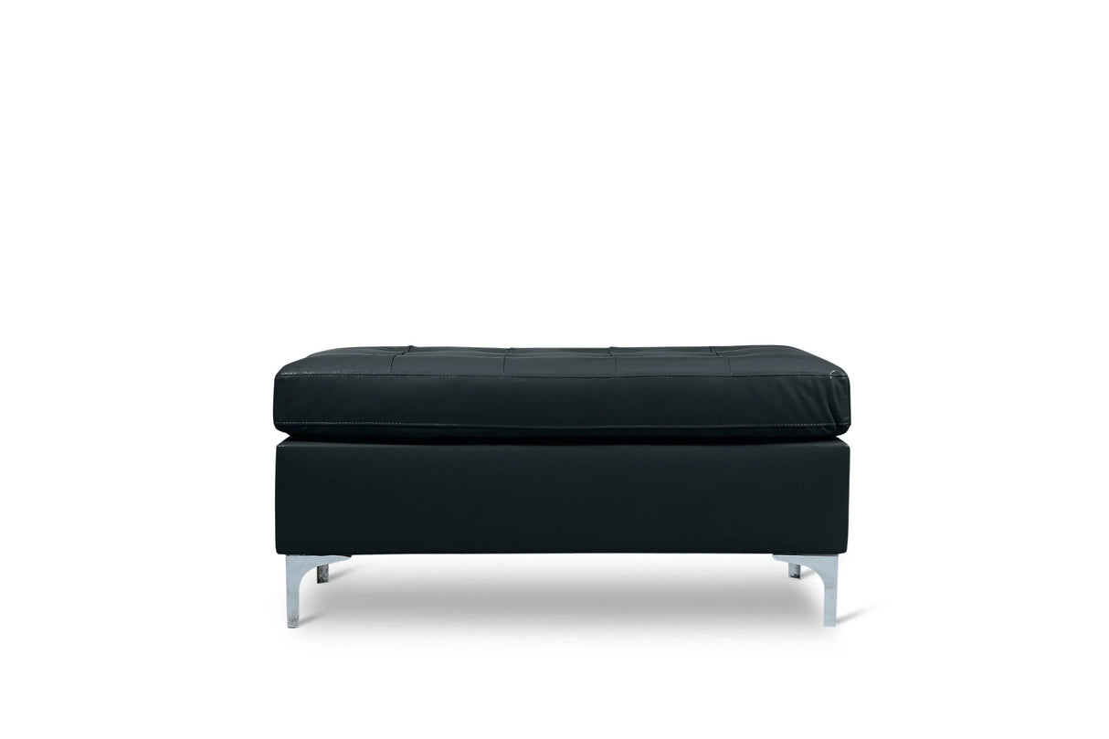 Barrington Black Ottoman by Homelegance at Eve Furniture