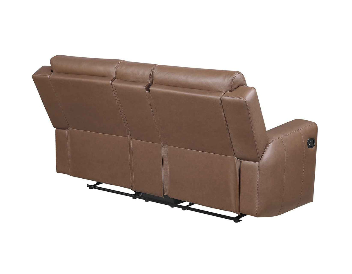 Barron Brown Manual Reclining Loveseat by Steve Silver at Eve Furniture