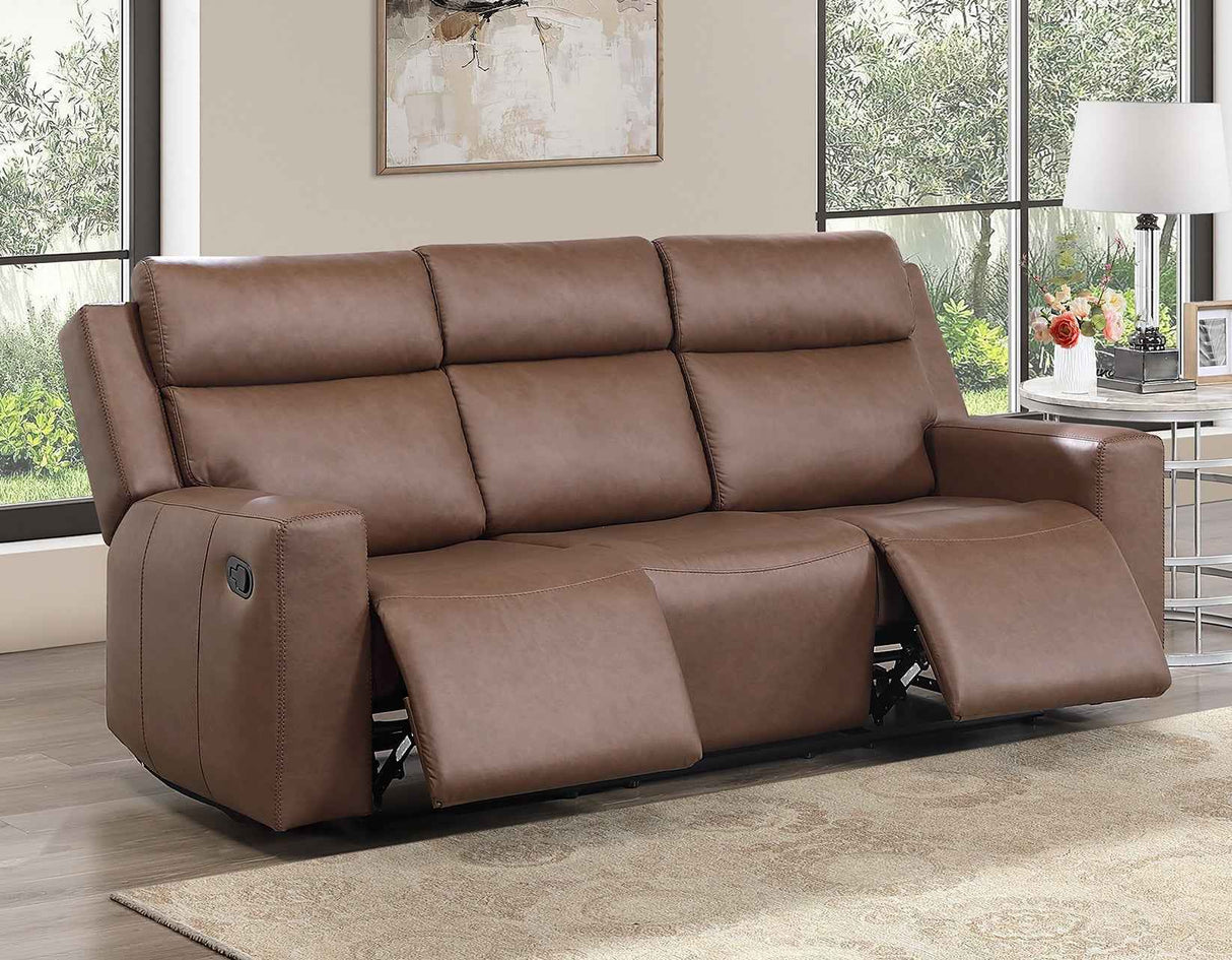 Barron Brown Manual Reclining Sofa by Steve Silver at Eve Furniture