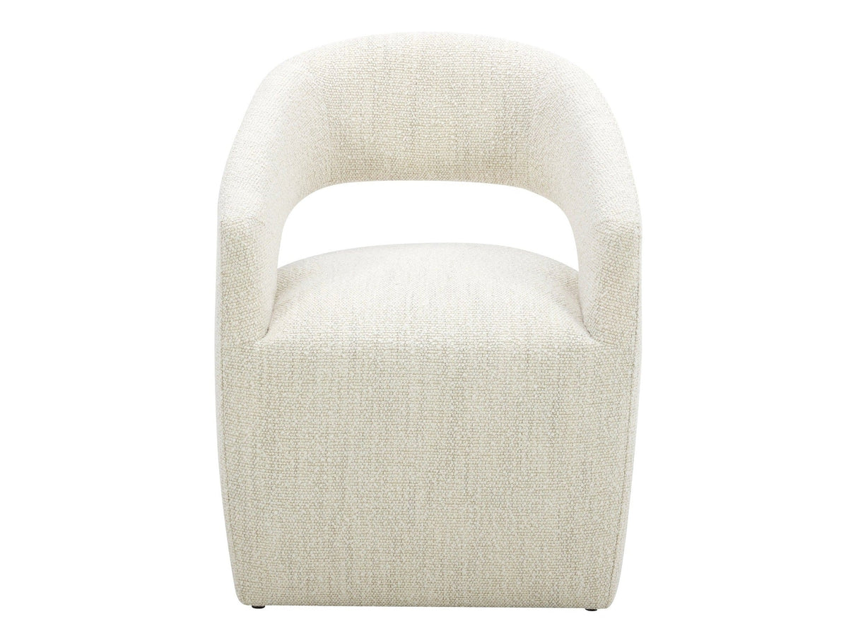 Barrow White Mist Rolling Dining Chair by Moe's Home at Eve Furniture