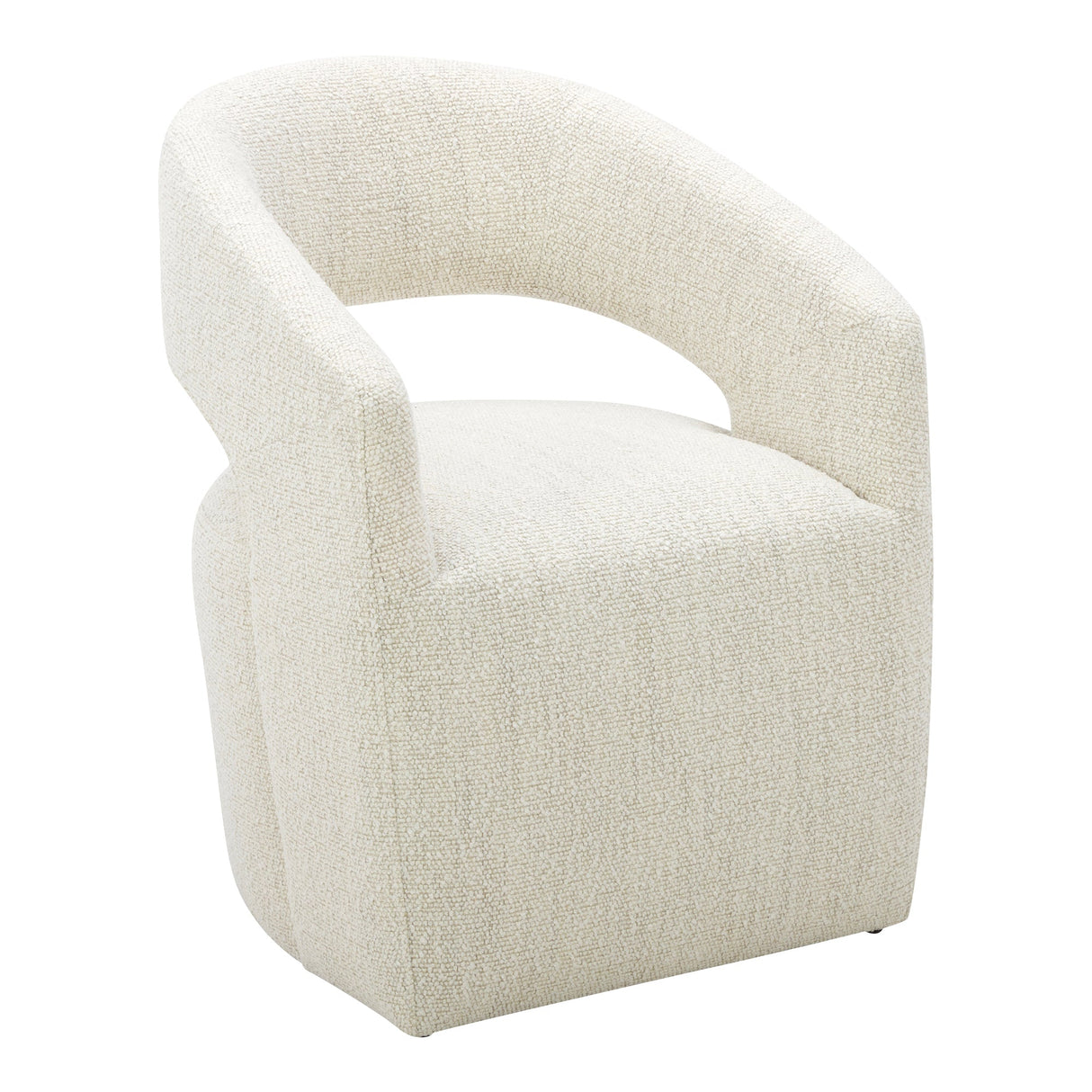 Barrow White Mist Rolling Dining Chair by Moe's Home at Eve Furniture
