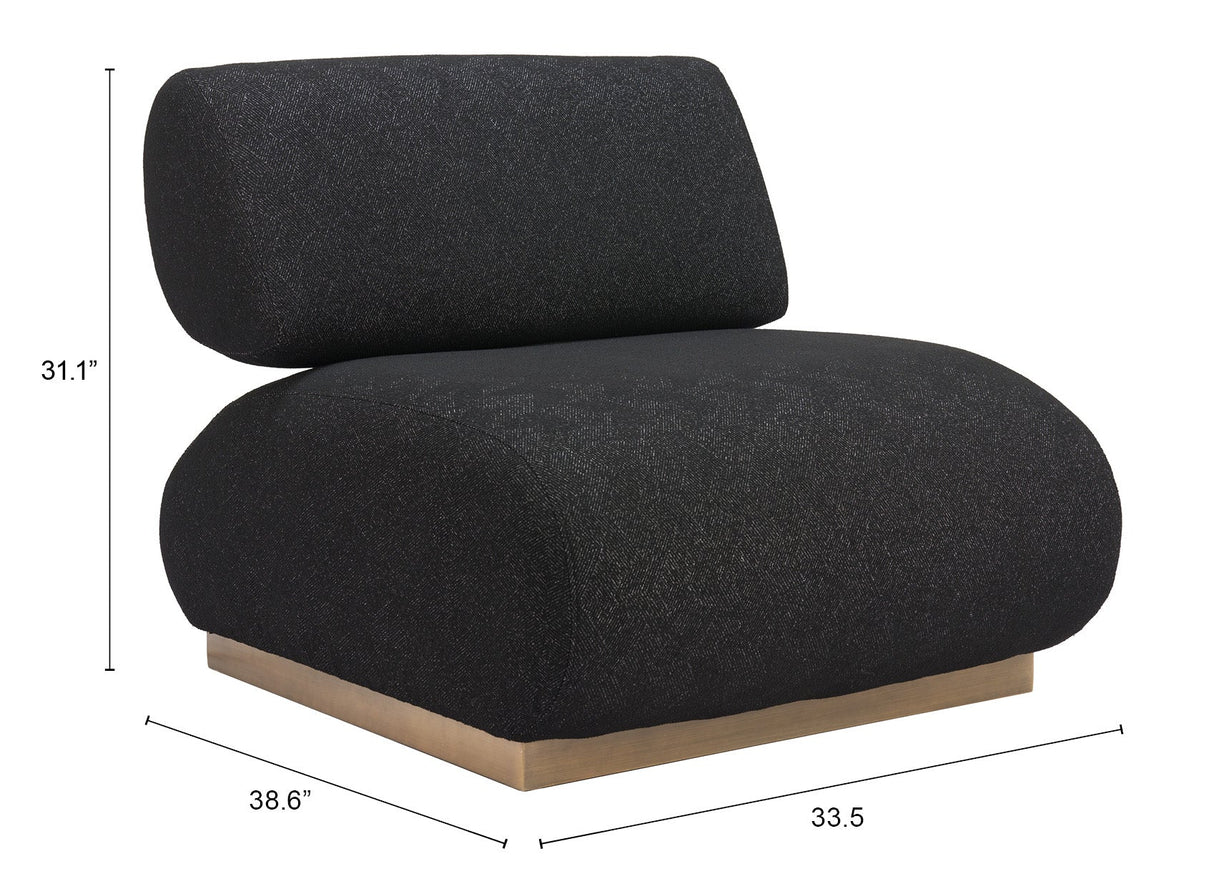 Barsa Black Accent Chair by Zuomod at Eve Furniture