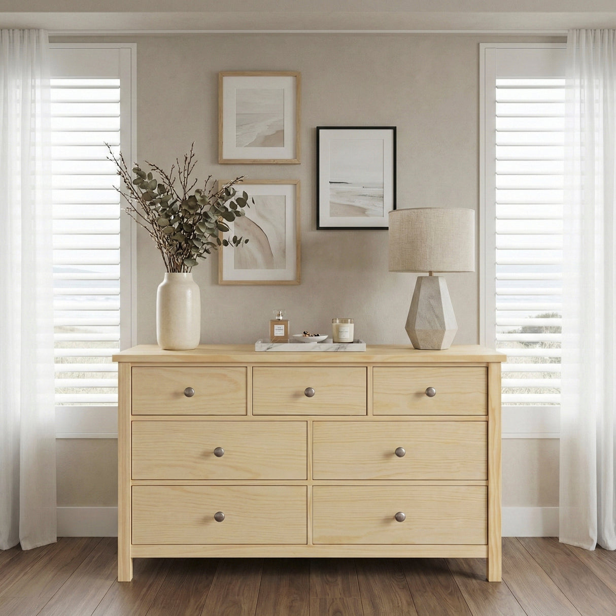 Bartly Natural Dresser by Homelegance at Eve Furniture
