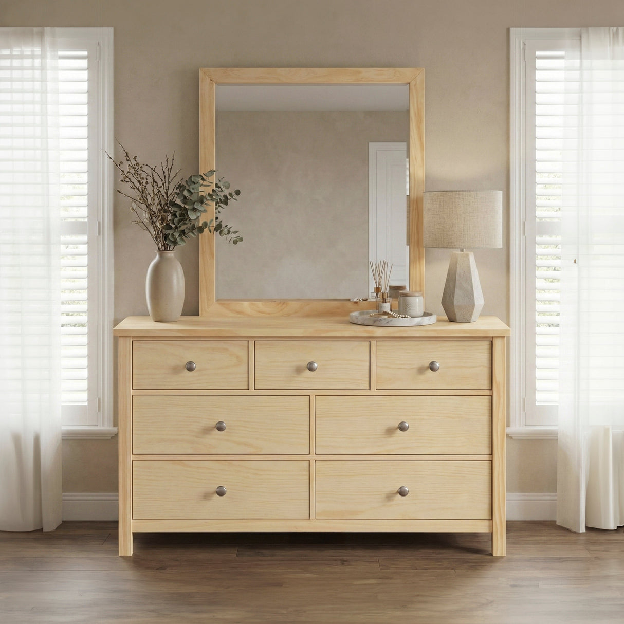 Bartly Natural Dresser by Homelegance at Eve Furniture