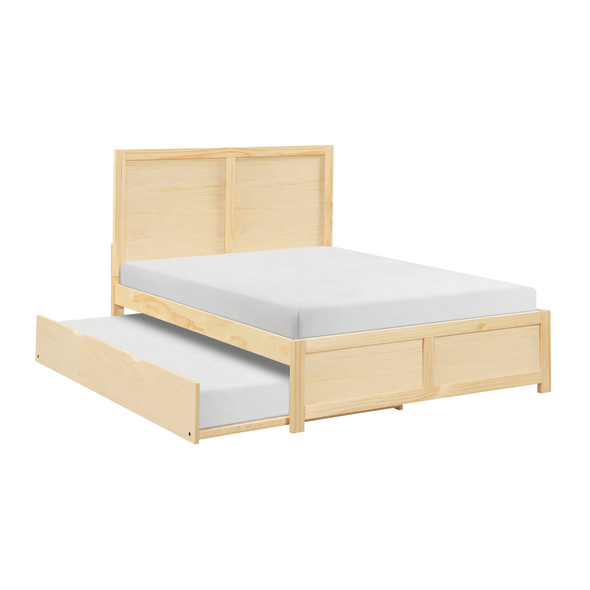 Bartly Natural Pine Full Platform Bed