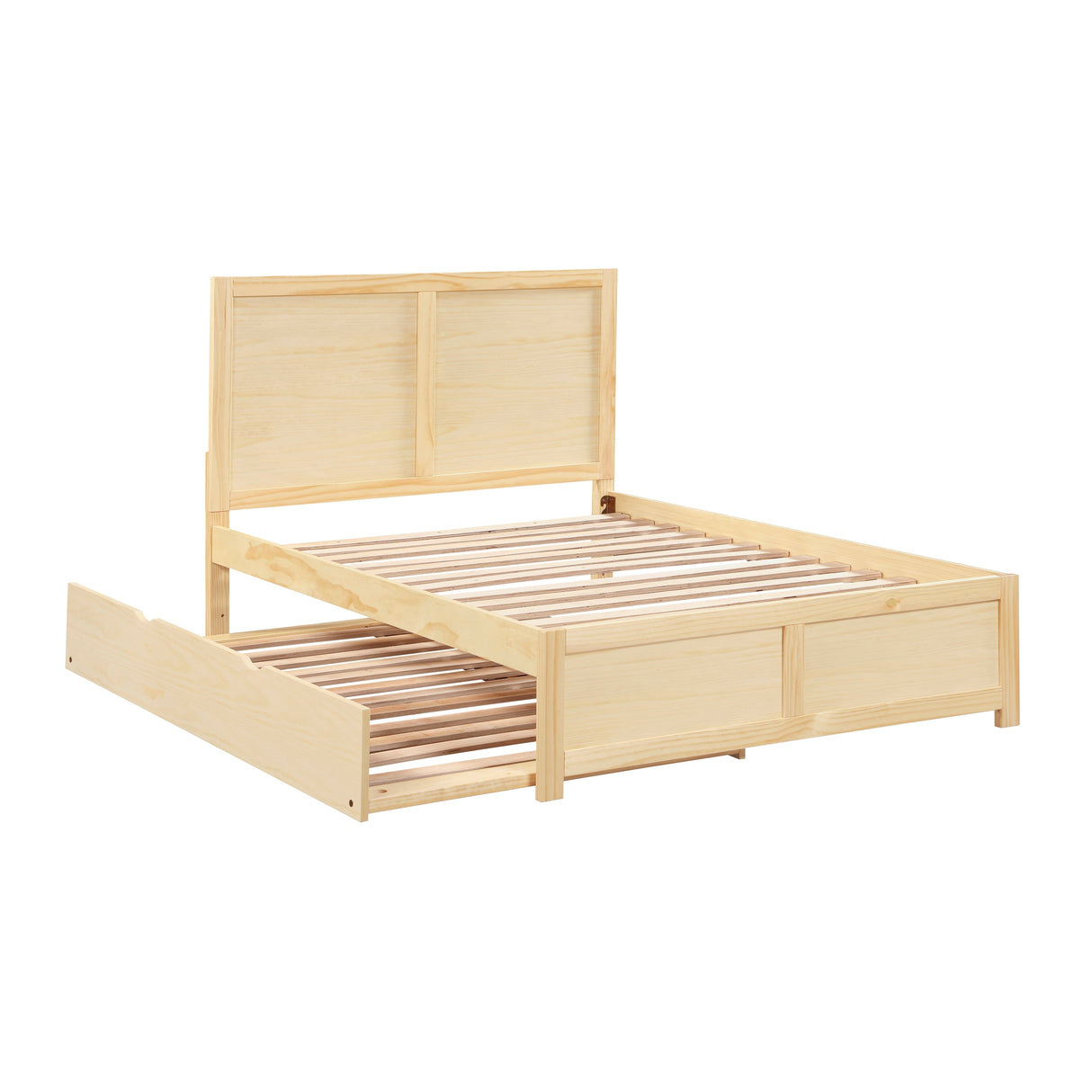 Bartly Natural Pine Full Platform Bed