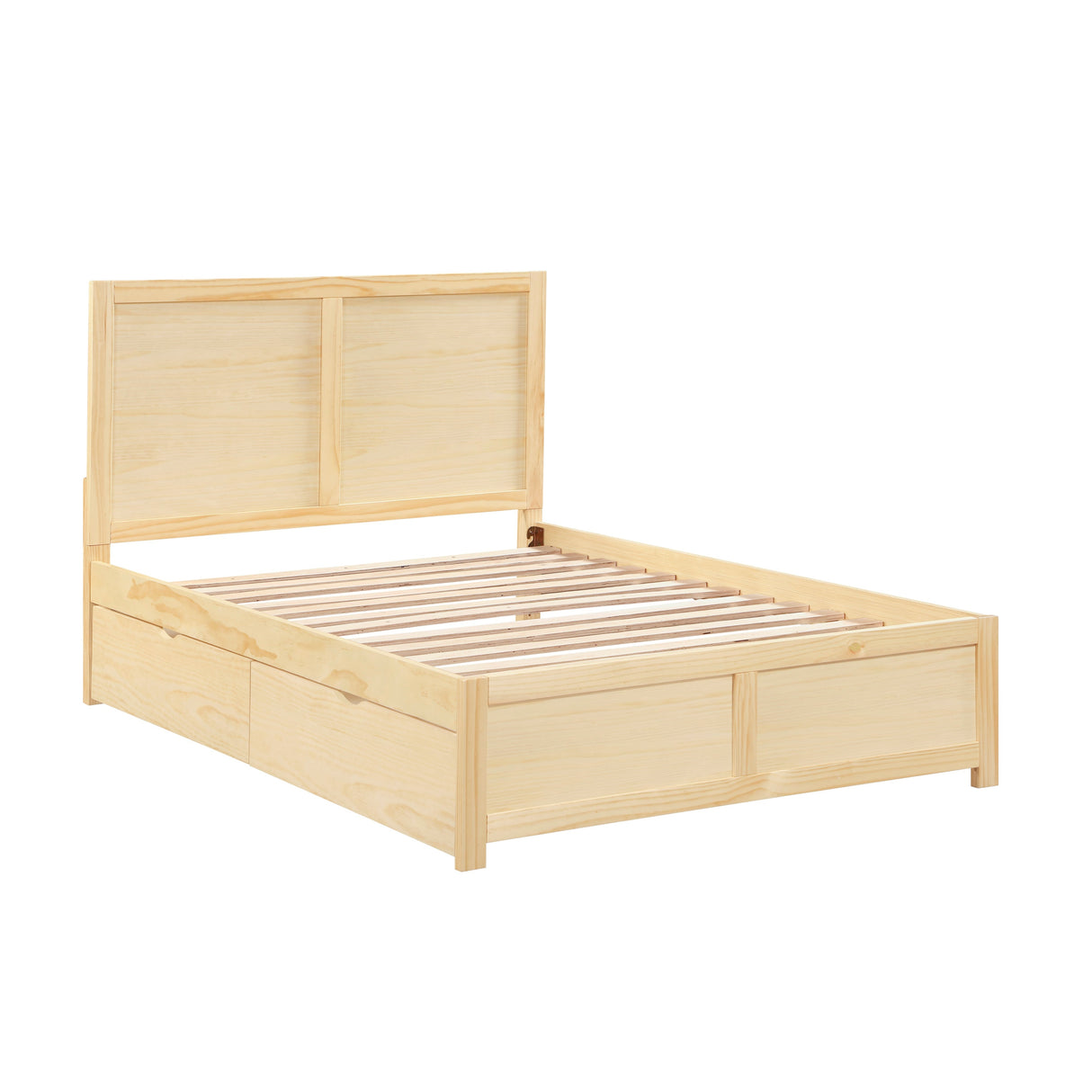 Bartly Natural Pine Full Platform Bed