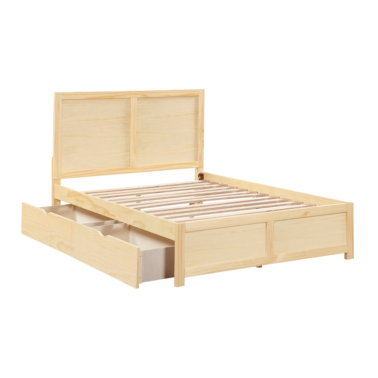 Bartly Natural Pine Full Platform Bed