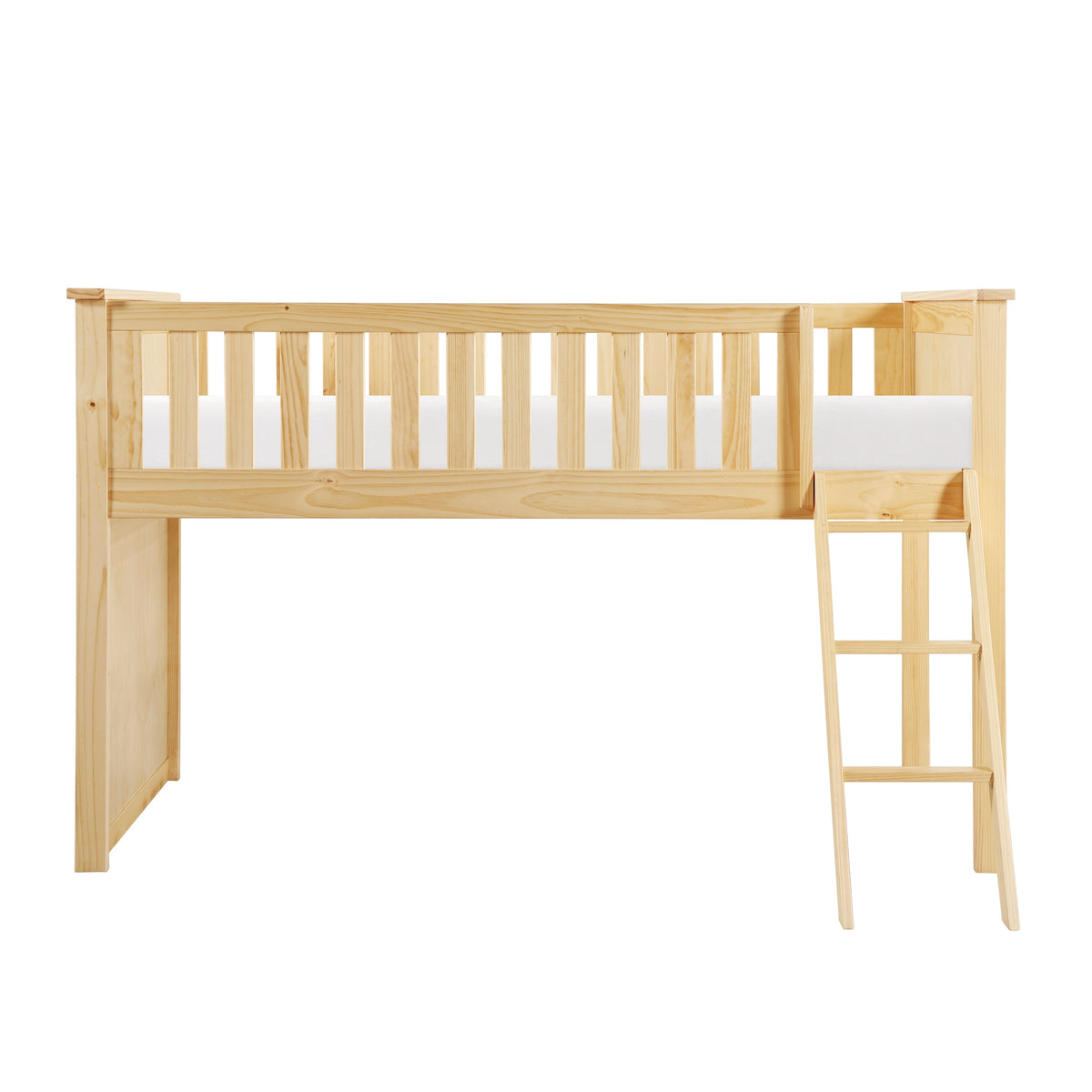 Bartly Natural Pine Low Loft Bunk by Homelegance at Eve Furniture