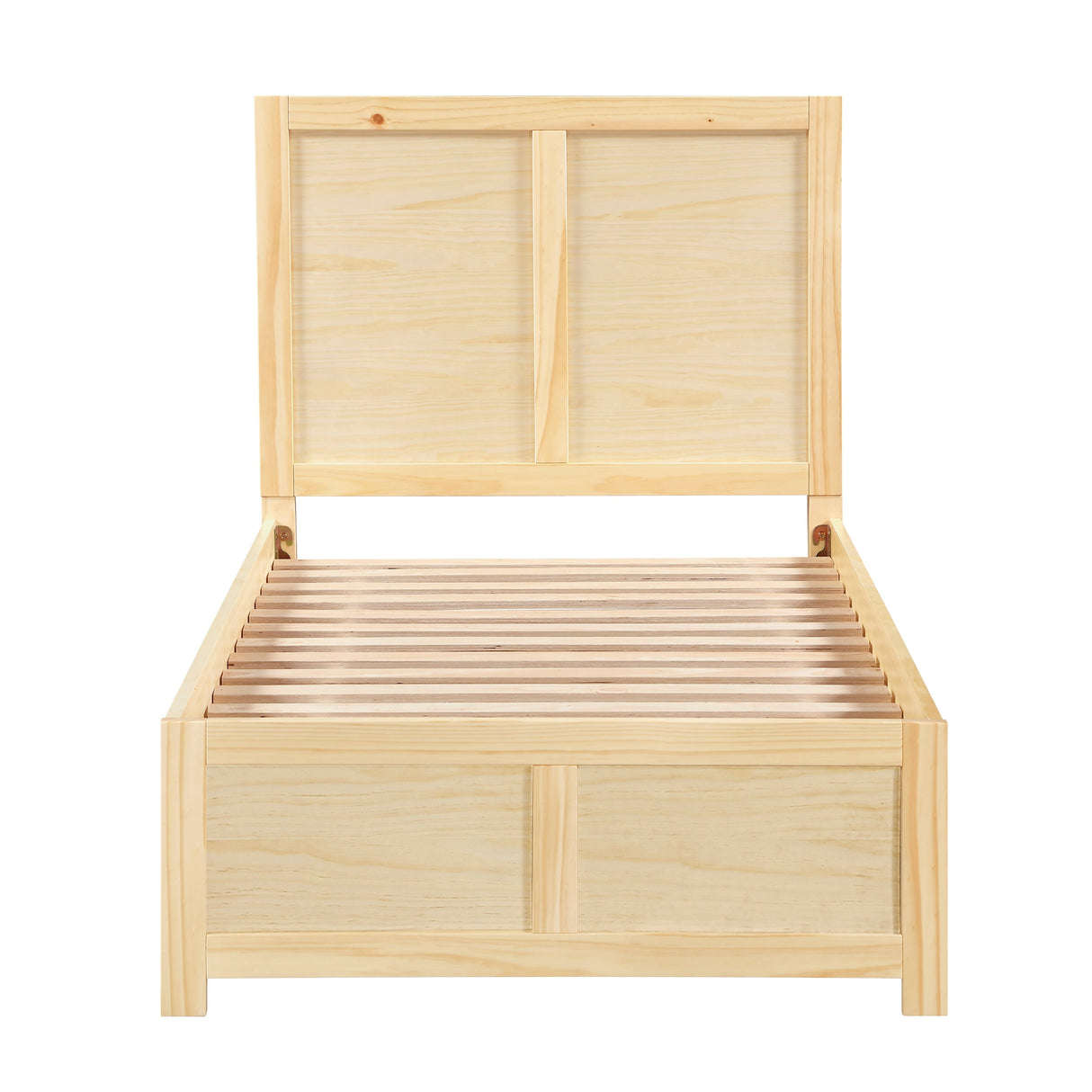 Bartly Natural Twin Platform Bed by Homelegance at Eve Furniture