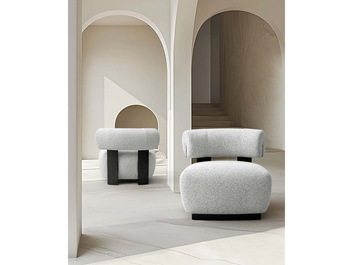 Bartow Accent Chair in Ivory and Black (Set of 2) by Manhattan Comfort at Eve Furniture
