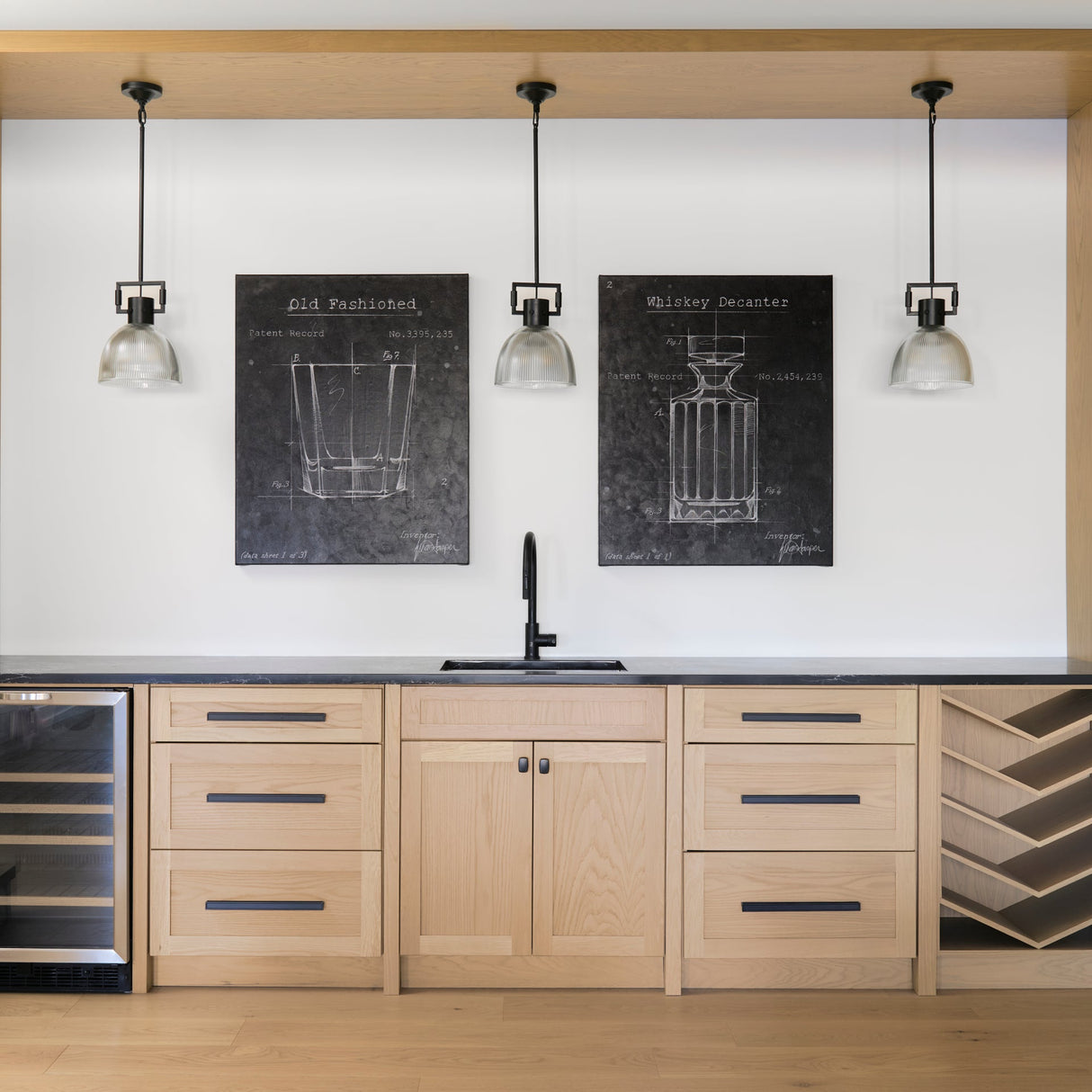 Barware Blueprint VII by Mercana Studio a Hand Embellished Textured Canvas by Mercana at Eve Furniture