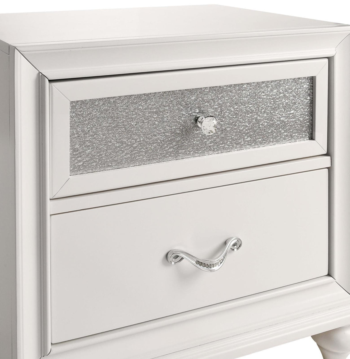 Barzini White 2-Drawer Nightstand by Coaster at Eve Furniture