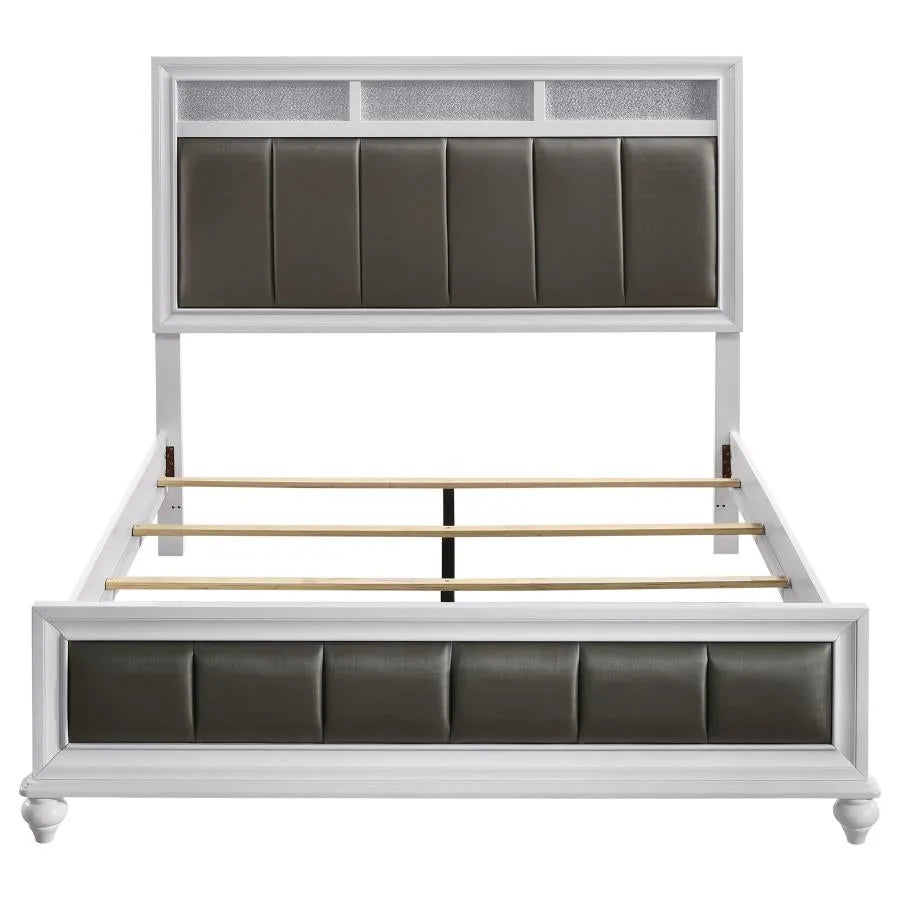 Barzini White 4-Piece Queen Panel Bedroom Set by Coaster at Eve Furniture
